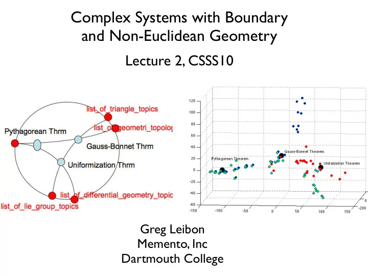 complex systems with boundary and non euclidean geometry