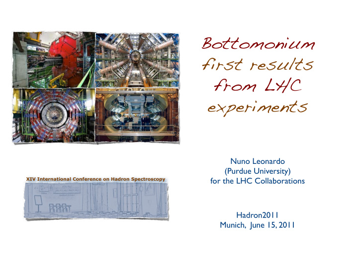 bottomonium first results from lhc experiments