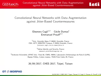 Convolutional Neural Networks with Data Augmentation  against Jitter-Based Countermeasures Eleonora