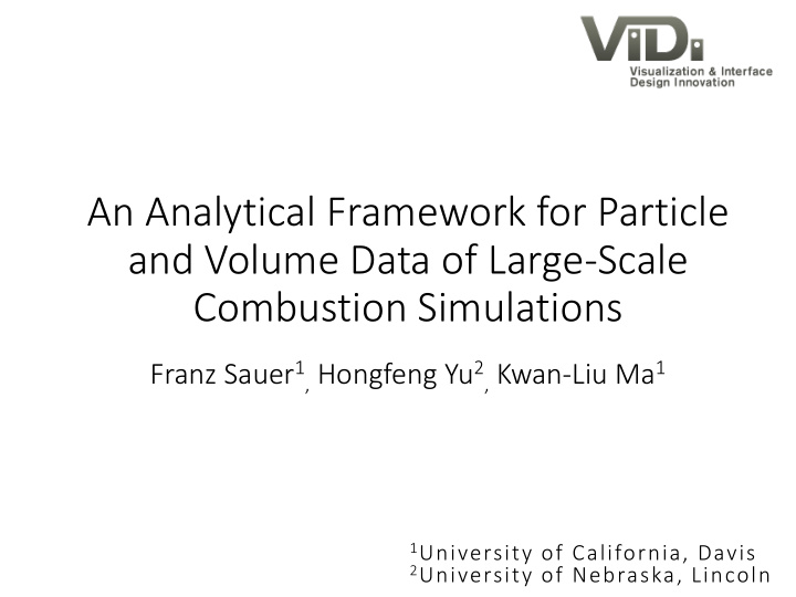 an analytical framework for particle and volume data of
