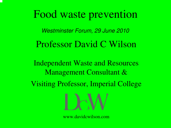 food waste prevention