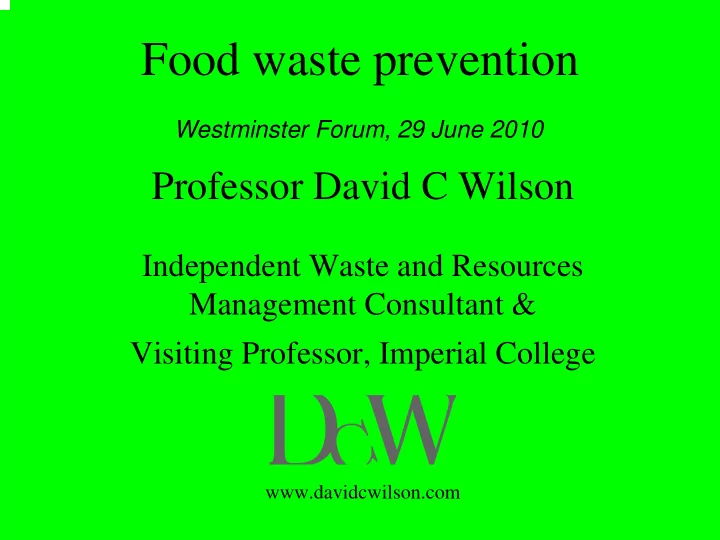 food waste prevention
