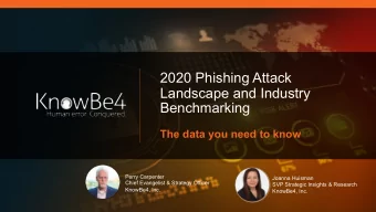 2020 Phishing Attack  Landscape and Industry  Benchmarking  The data you need to know  Perry