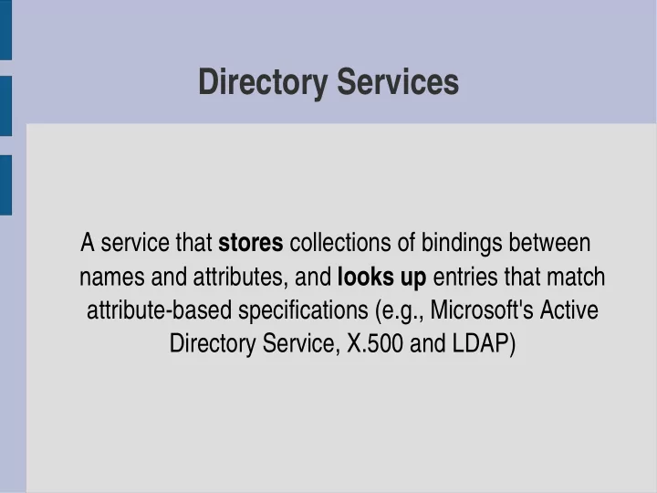 directory services