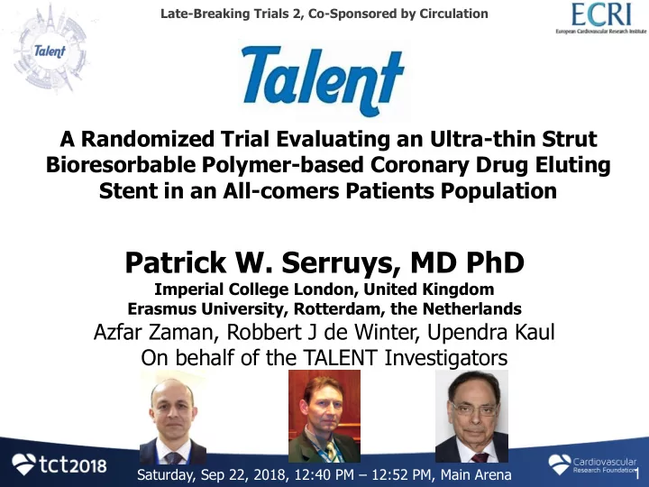 patrick w serruys md phd