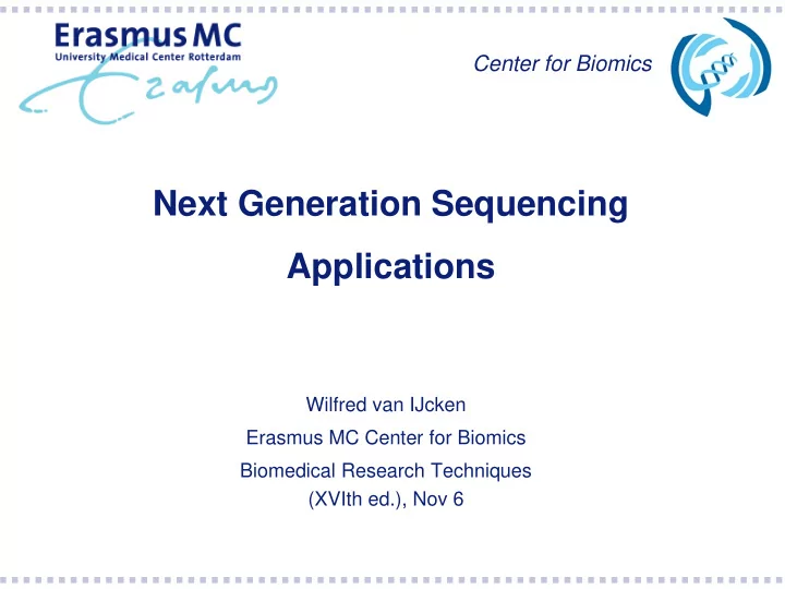 next generation sequencing applications