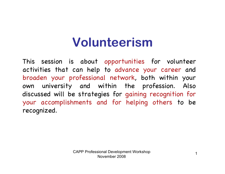 volunteerism