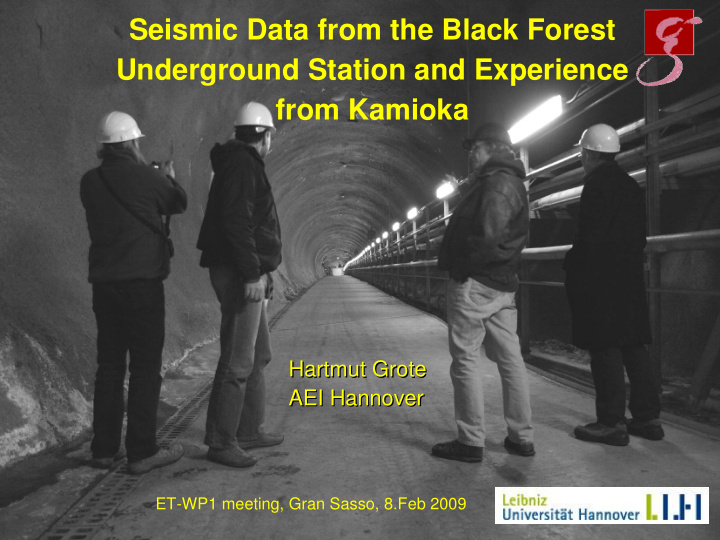 seismic data from the black forest underground station