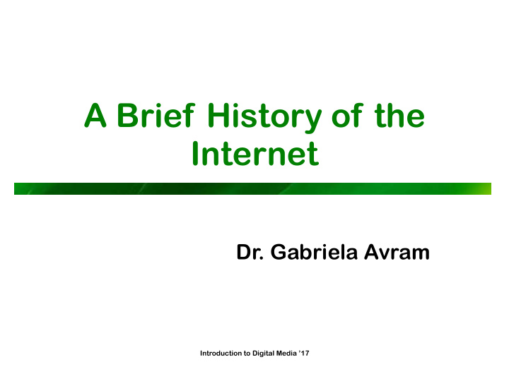 a brief history of the internet