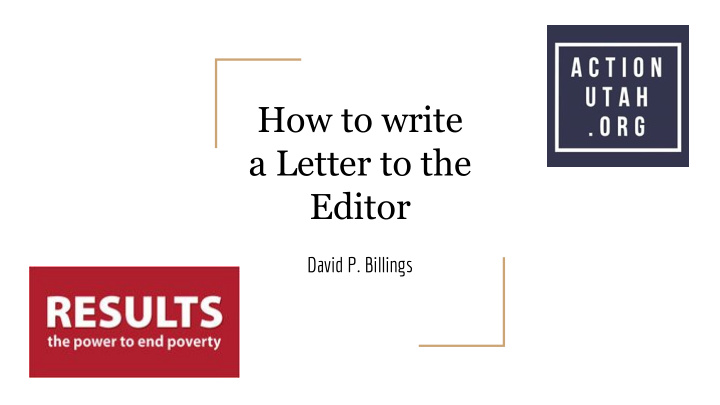 how to write a letter to the editor