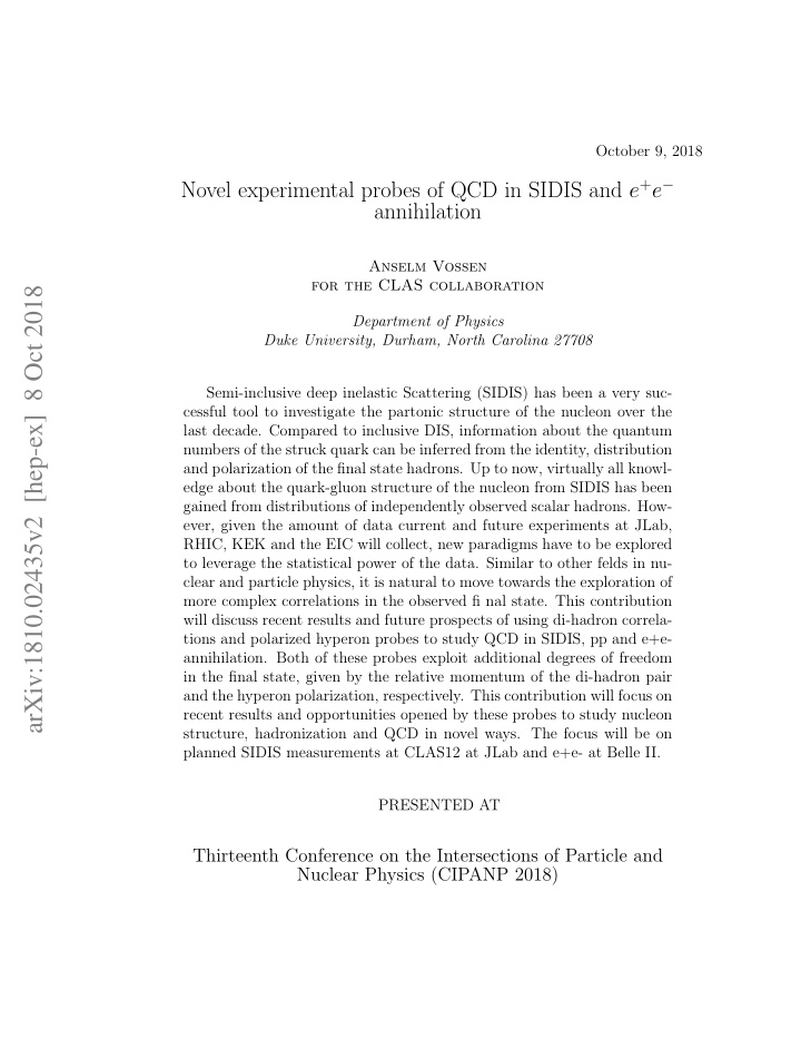 arxiv 1810 02435v2 hep ex 8 oct 2018