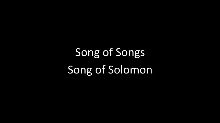 song of songs song of solomon