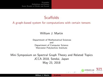 Scaffolds  A graph-based system for computations with certain tensors  William J. Martin