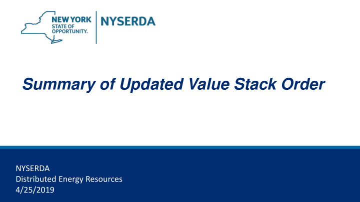 summary of updated value stack order