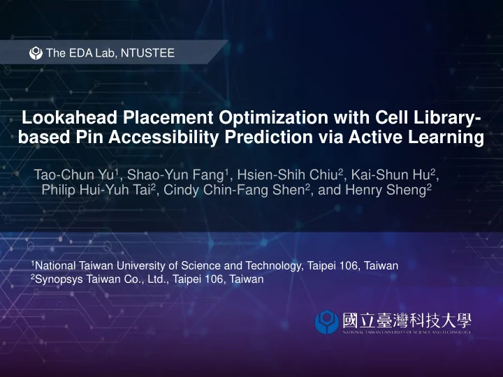 lookahead placement optimization with cell library