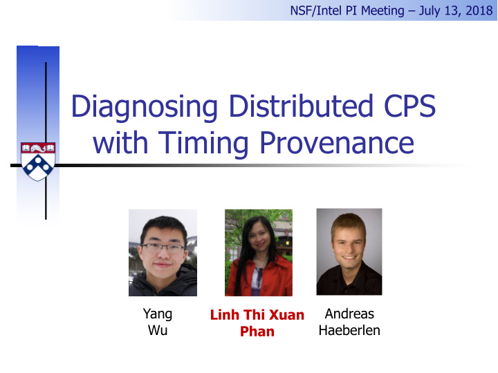 diagnosing distributed cps with timing provenance