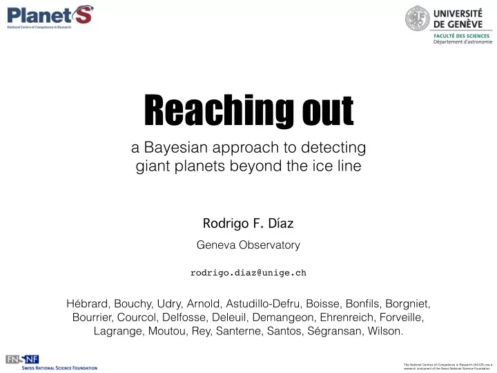 reaching out