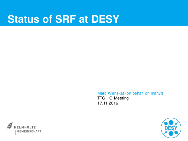 status of srf at desy