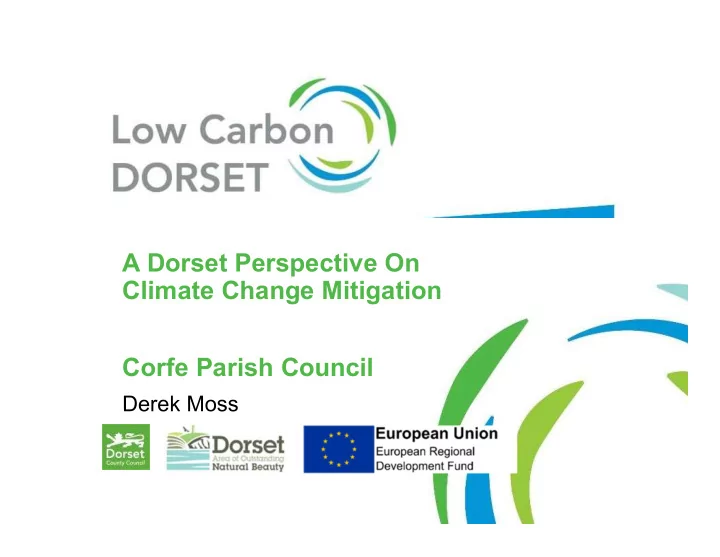 a dorset perspective on climate change mitigation corfe