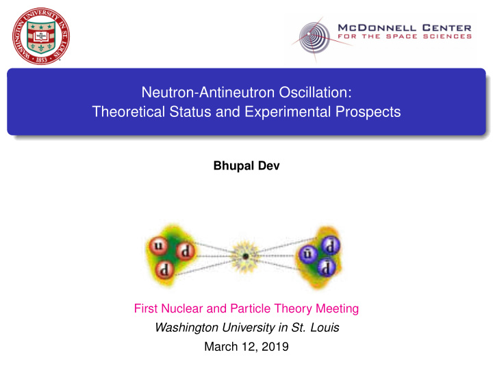 neutron antineutron oscillation theoretical status and