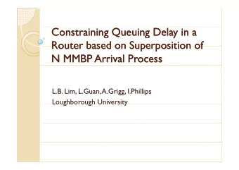 Constraining Queuing Delay in a  Constraining Queuing Delay in a  Router based on Superposition of