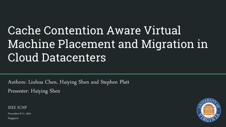 machine placement and migration in