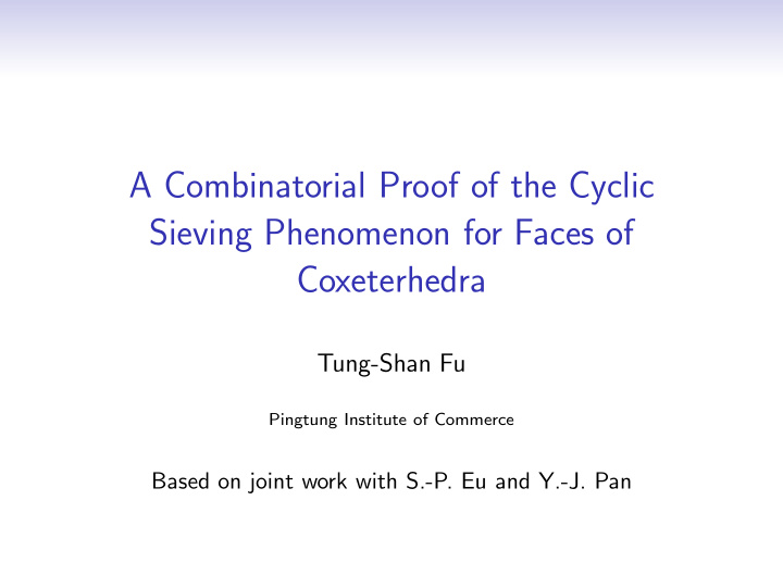 a combinatorial proof of the cyclic sieving phenomenon