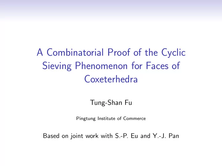 a combinatorial proof of the cyclic sieving phenomenon
