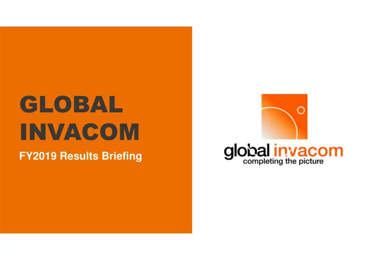 fy2019 results briefing results briefing agenda corporate