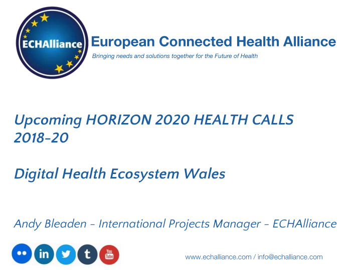 upcoming horizon 2020 health calls 2018 20 digital health