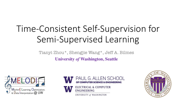 time consistent self supervision for semi supervised