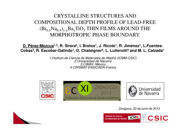crystalline structures and compositional depth profile of