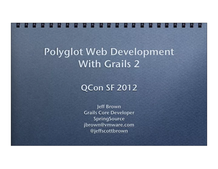polyglot web development with grails 2