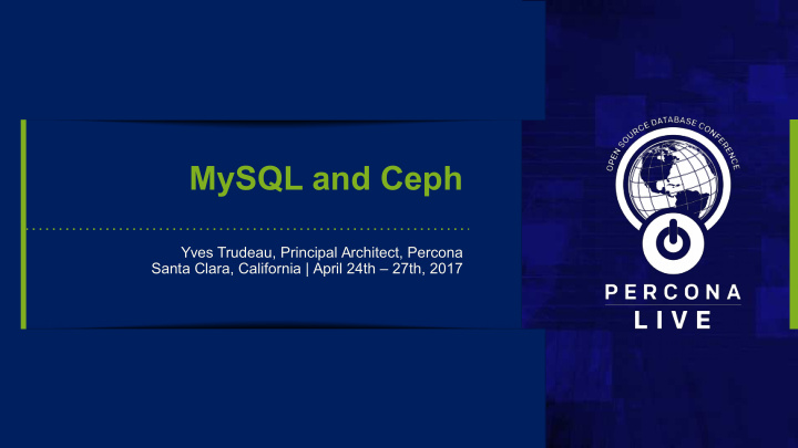 mysql and ceph