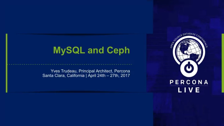 mysql and ceph
