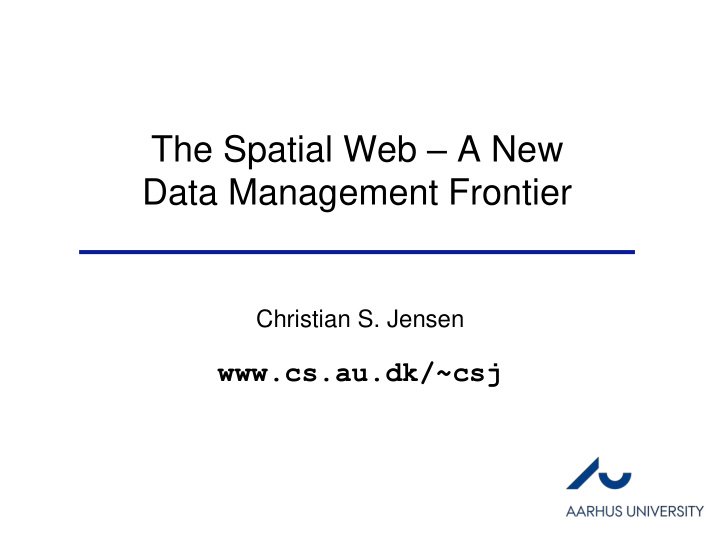 the spatial web a new