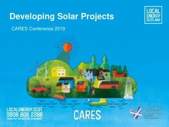 Developing Solar Projects  CARES Conference 2019  Assessing buildings  for Solar PV  Ben Whittle,