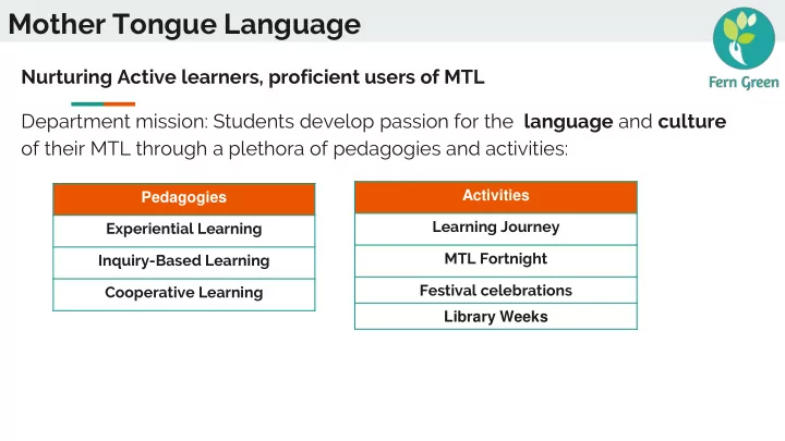mother tongue language