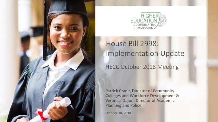 house bill 2998 implementation update