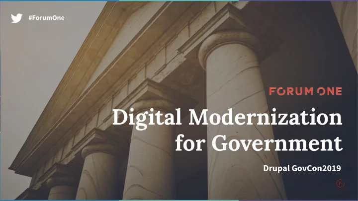 digital modernization for government