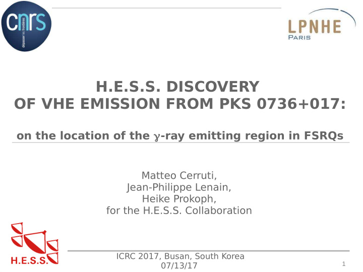 h e s s discovery of vhe emission from pks 0736 017