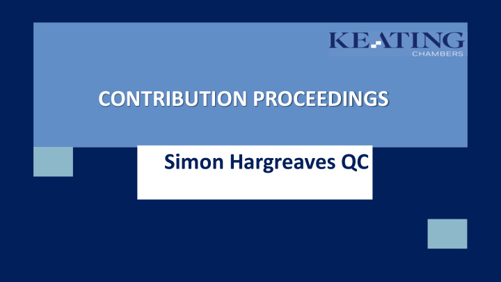 contribution proceedings simon hargreaves qc
