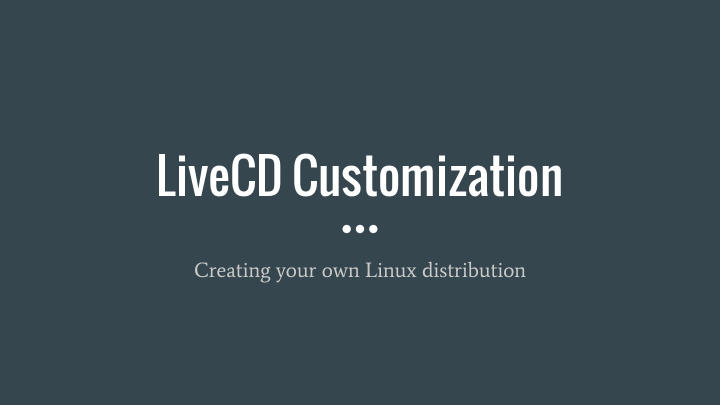 livecd customization