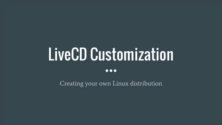 livecd customization