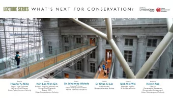 BOOK LAUNCH  URBAN SYSTEM STUDIES  PAST, PRESENT AND FUTURE:  C O N S E RV I N G  T H E  N AT I O N