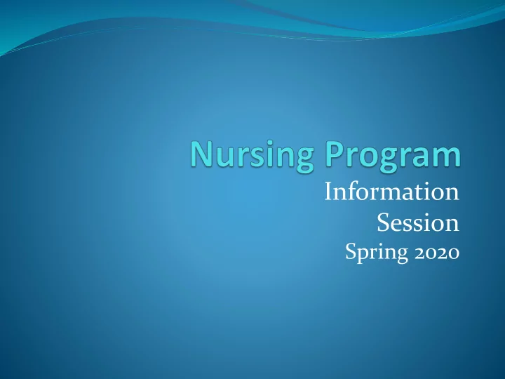 information session