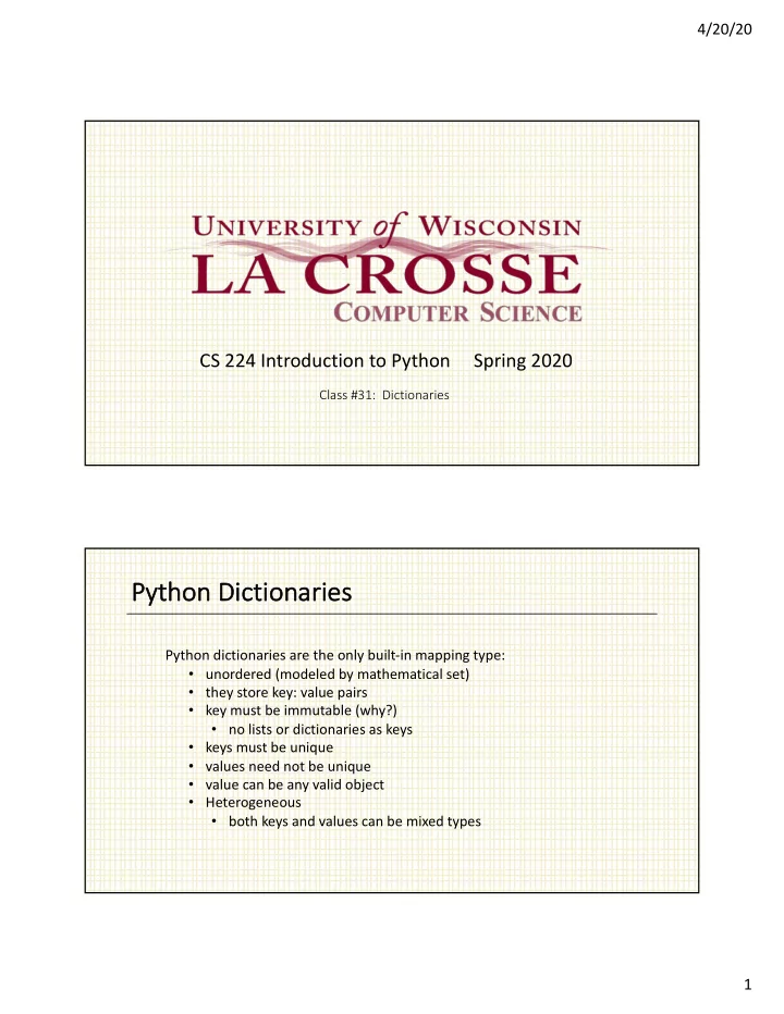 py python dictionaries