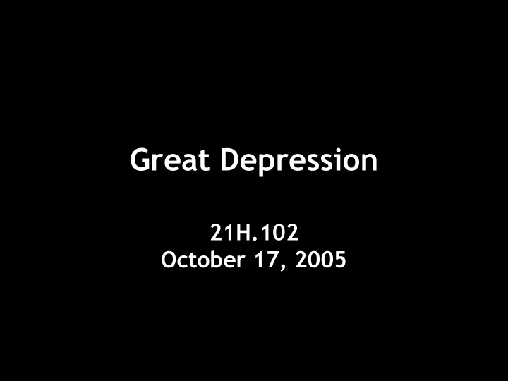 great depression