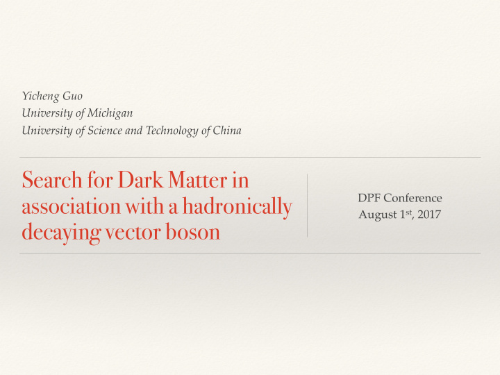 search for dark matter in association with a hadronically