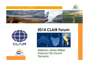 2014 CLAIR Forum  Alderman James Walker  Clarence City Council  Tasmania  Akkeshi Japan - sister